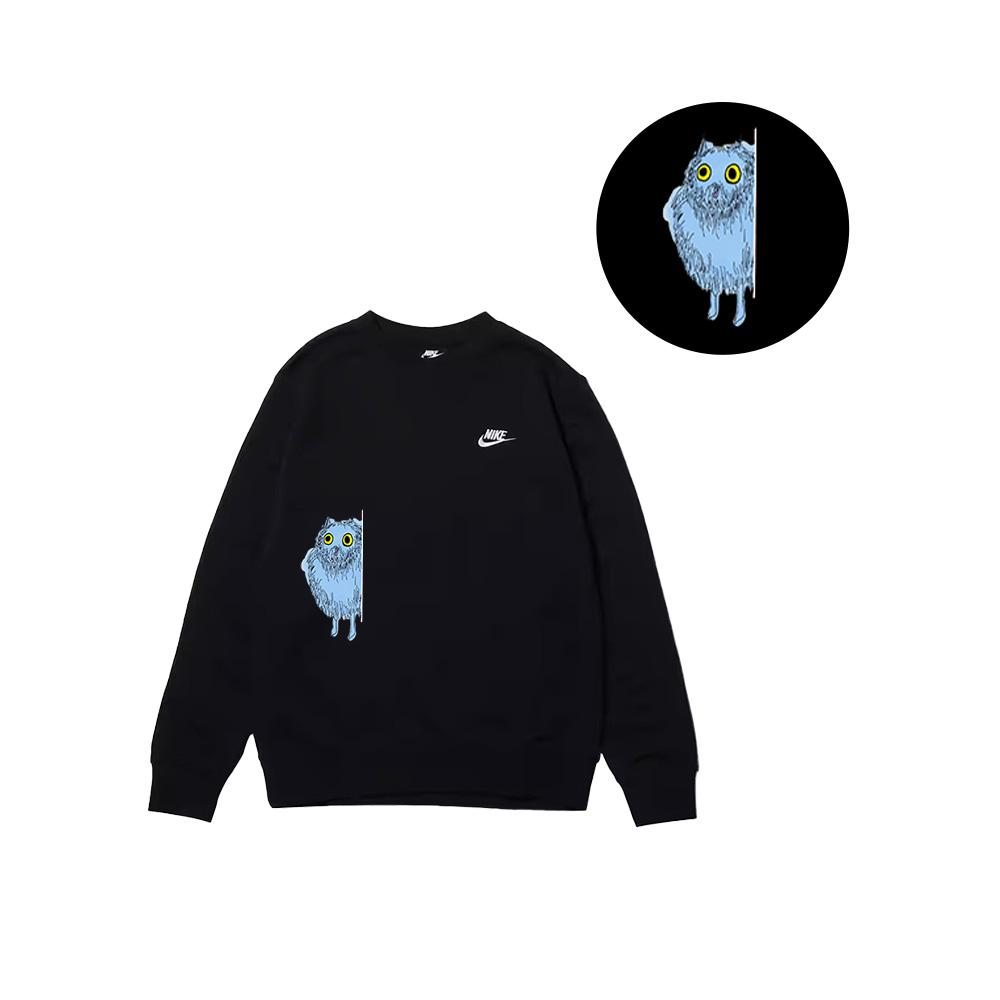 Nike Customizable  Outdoor Breathable Urban Commuting Versatile Crew Neck Letter Logo Printed Sweatshirt Unisex Sweatshirt BV2667-010(TEAM1061-3.3.17)