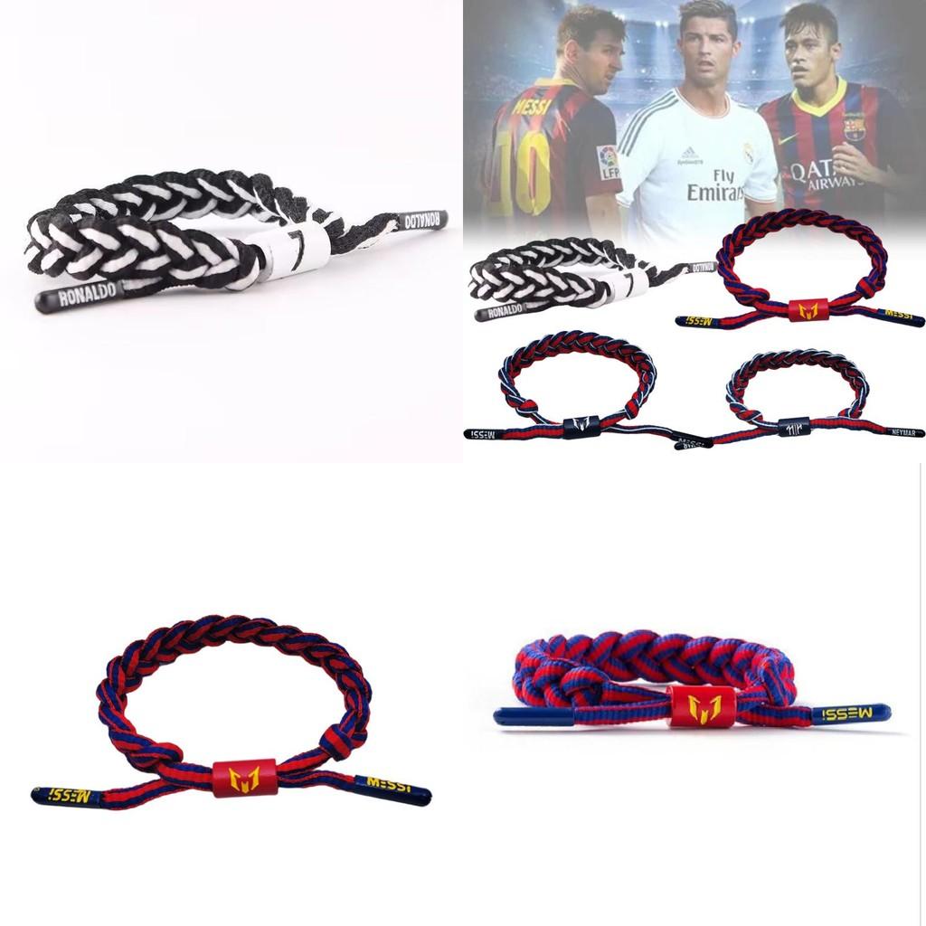 Adjustable Fabric Football Star Bracelet Messi Ronaldo Neymar Fashion Fan Gift