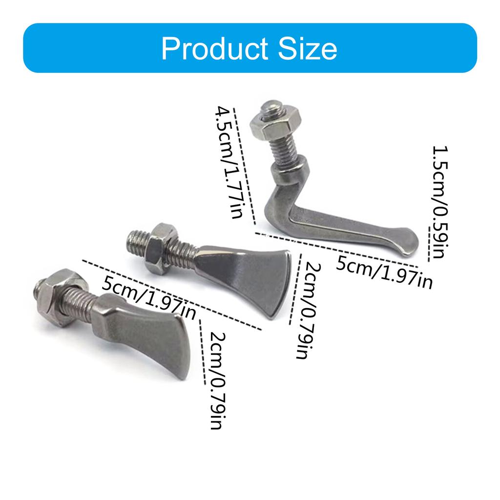 3Pcs Automotive Dent Repair Slide Bar Clamp Pliers Head M8 Thread Horn Pliers Head Dent Repairing Tool Part Support Head