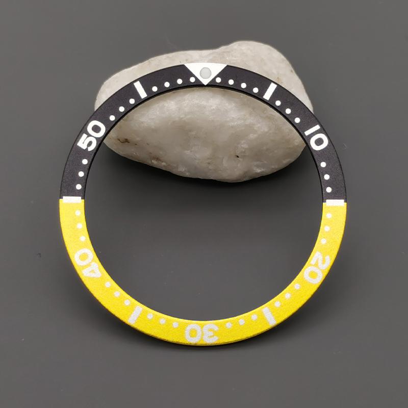 Mod 39mmx32mm Aluminum Bezel Insert Fit for SKX 6105 6309 Turtle Watch Cases NH35 NH36 Case Watch Ring Mod Replace Parts