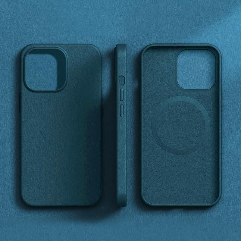 Leren Magnetische Animatie Hoesje voor Voor Iphone 16 15 14 13 Pro Max Plus Magneet voor Magsafe Telefoonhoesje Draadloze Oplaadhoes