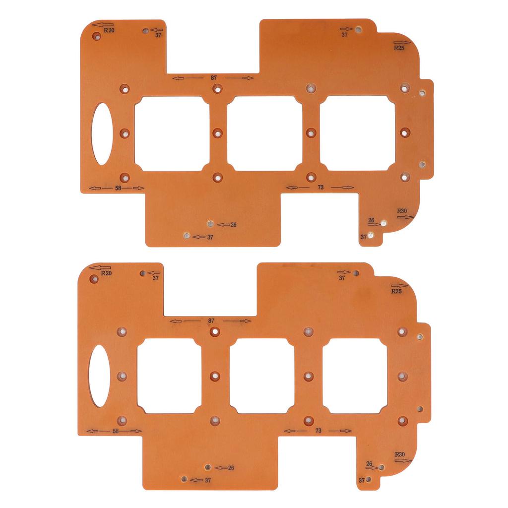 Hole Opening Templates Multifunctional Corner Radius and Outlet Punching Template Set for Home