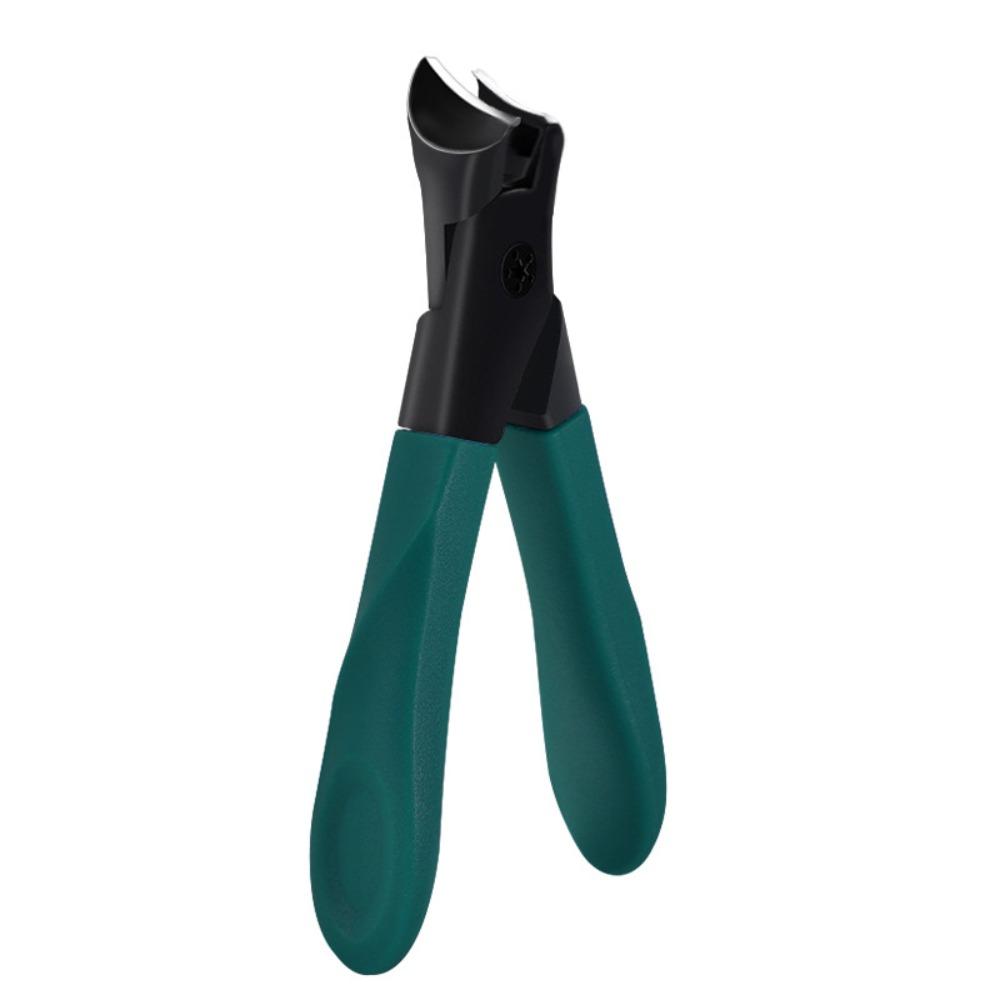 

Ножницы для ногтей с защитой от брызг, большие, для толстых и твердых ногтей, профессиональные диагональные плоскогубцы, бытовые Green Oblique Mouth