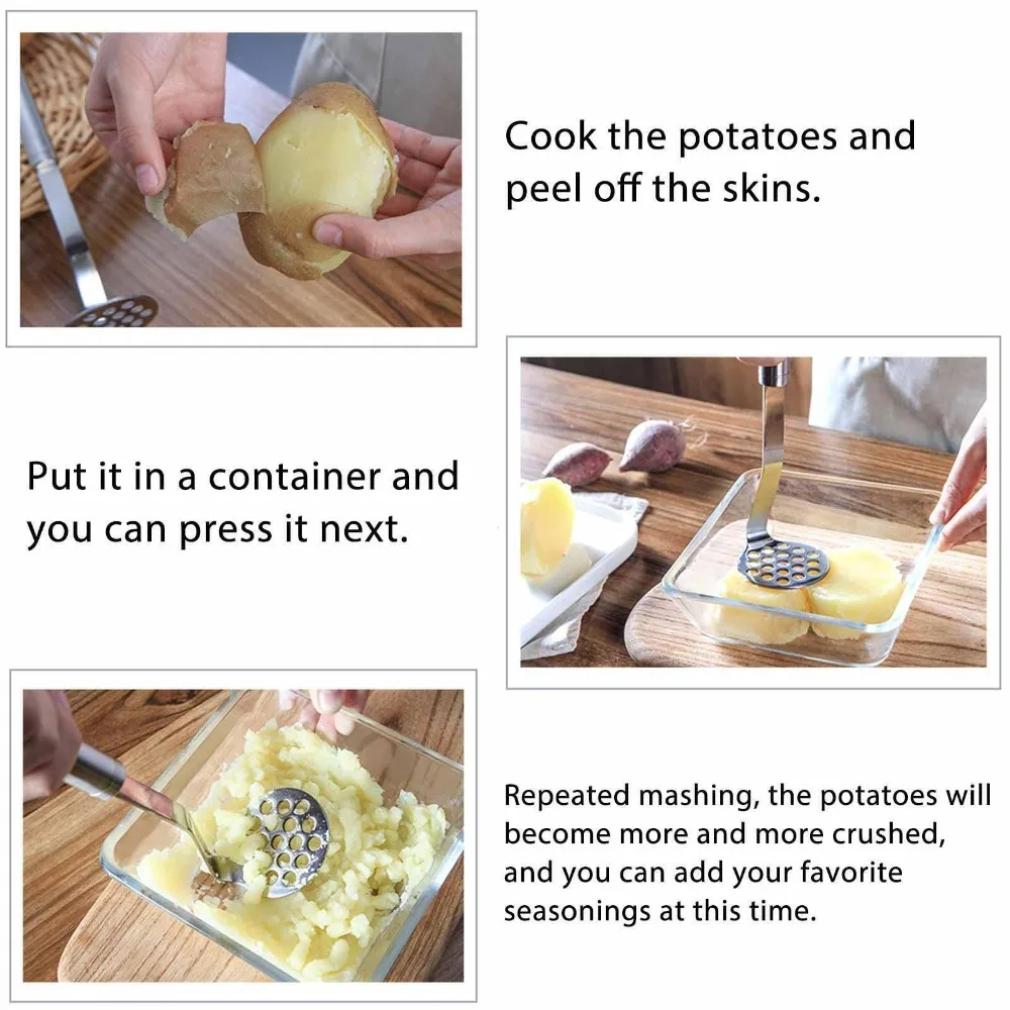 New Kitchen Utensils Salad Potato Vegetable Masher Multifunctional High-quality Potato Press Crusher