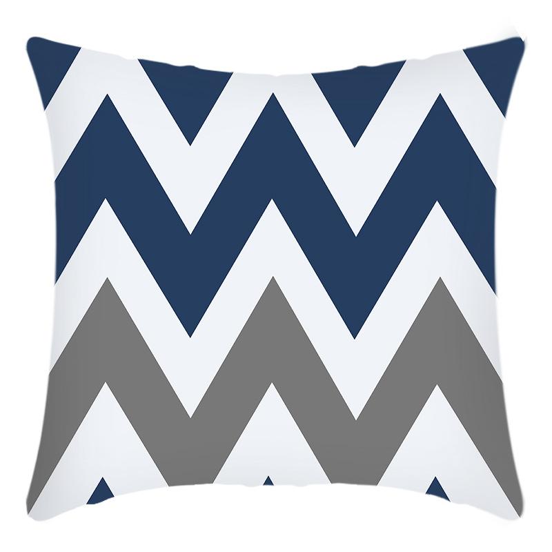 New Pillowcase Art Abstract Print Pillowcase Blue Pillowcase Home Sofa Pillowcase