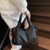 Bolso Bandolera Estampado de Cocodrilo Clásico Retro Lujo Ligero Versátil Diario Dorado Gran Capacidad Cubo Viaje Bolso de Hombro Tote