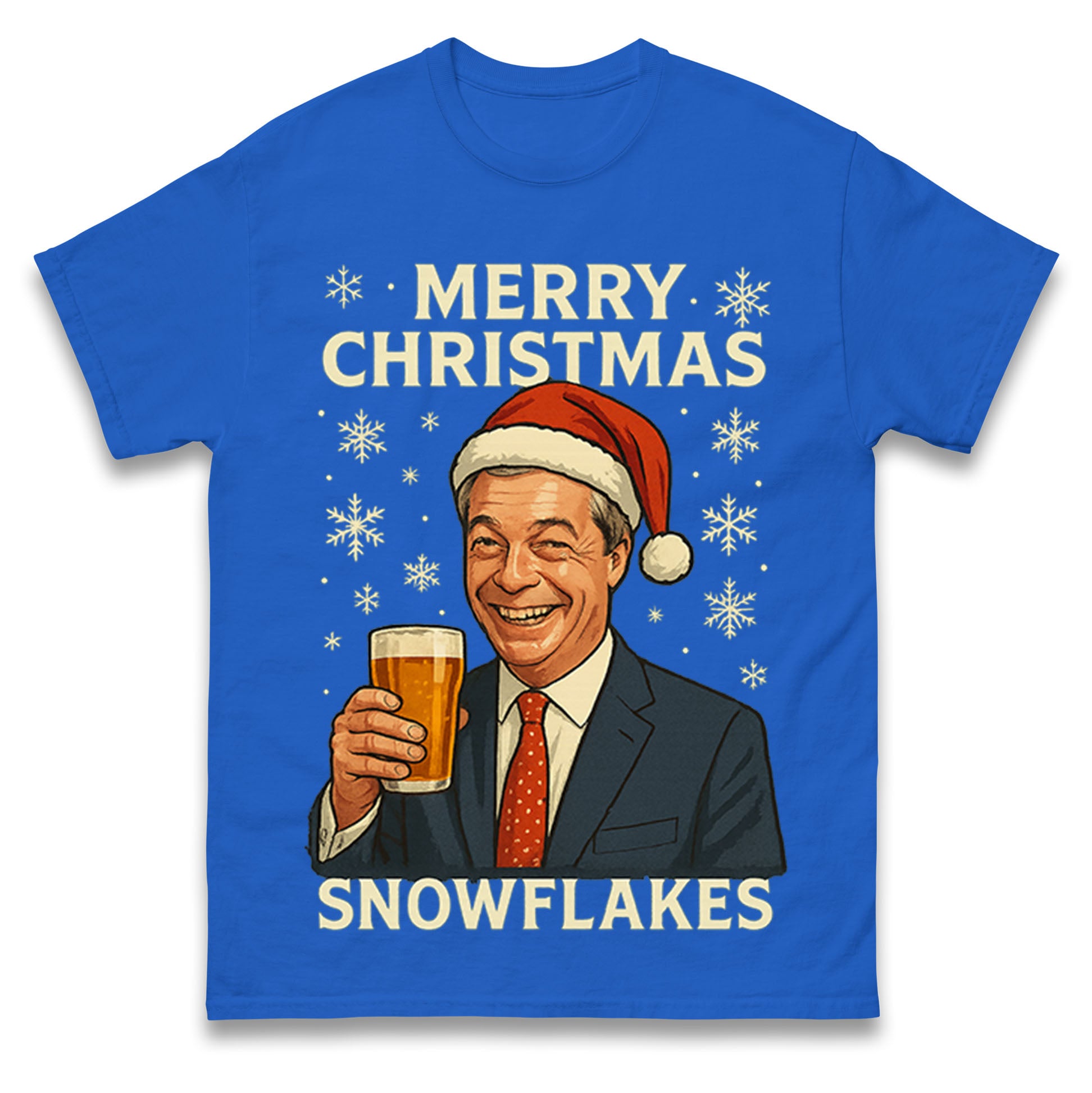 Merry Christmas Snowflakes Reform Christmas T Shirt Tshirt Mens Womens Unisex Tops Tees S
