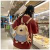 Japanese Ins Cute Puppy Backpack Women's Large-capacity Cartoon Funny Canvas Cross-body Bag Soft Student Schoolbag