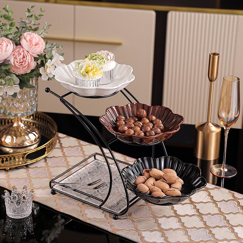 Элегантная многоярусная керамическая подставка для фруктов и десертов 1 Set