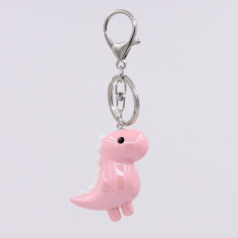 Charming Cartoon Dinosaur Acrylic Keychain Colorful Electroplated Finish, Perfect for Backpacks & Car Keys