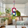 Bite Resistant Bird Cage Chew Toy Hanging Parrot Climbing Ring  Enrichment Play