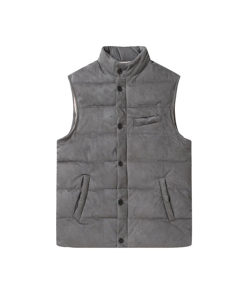 Solew Suede Padded Vest_Gray