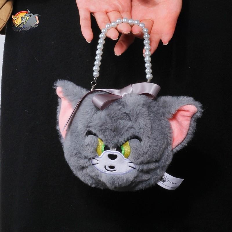 And Jerry Tom Handbag Animal Shaped Plush Wallet Pearl Bundle Mouth Gift