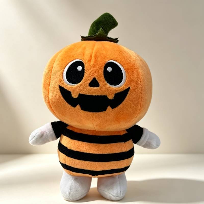 Halloween Pumpkin Plush Toy With Short Pile Velvet For Holiday Decoration And Gift