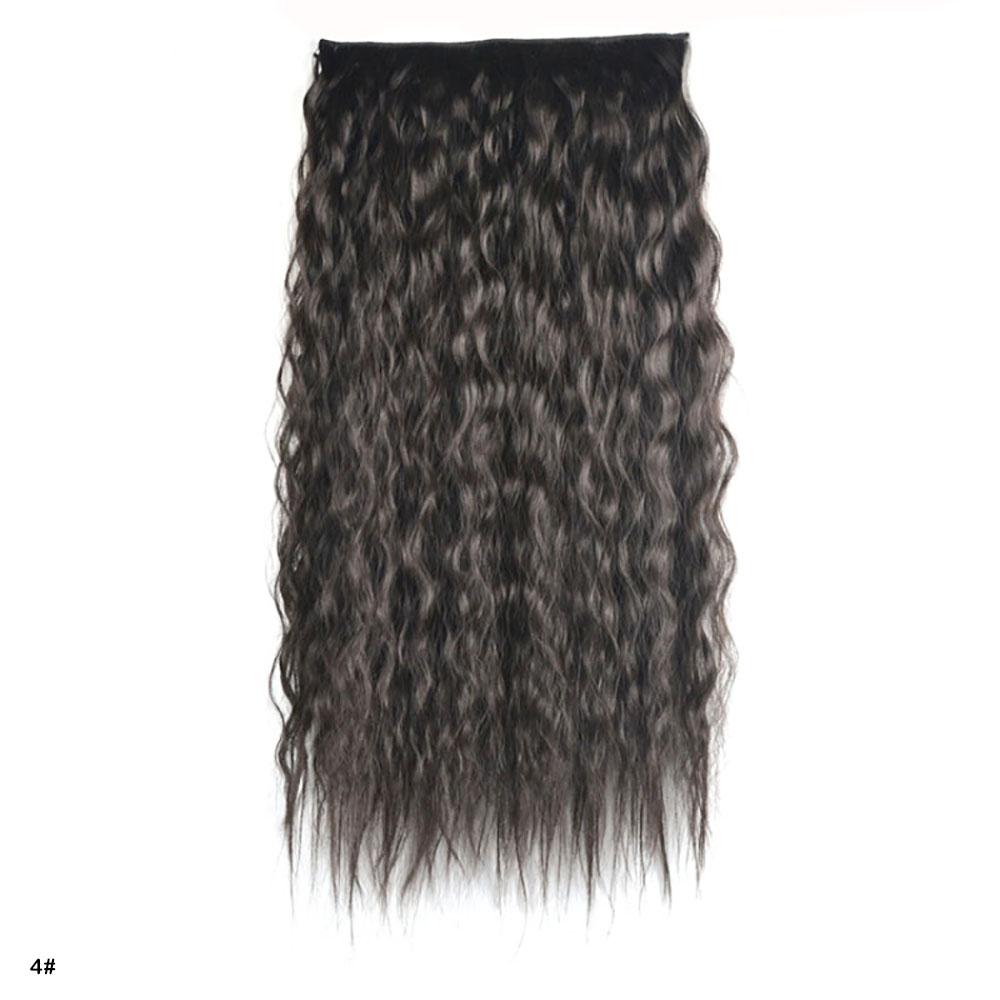 Kinky Curly Hair Clip In Hair Extension One Piece With 5Clips Colorful Ombre Color Cosplay Hairpieces