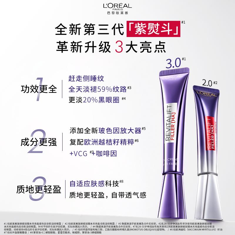 Loreal Paris Full Anti-Wrinkle Bosein Soothing Firming LOreal Purple Iron Eye Cream Combination Set-Full Face Lightening Eye Cream 30ml7.5ml8