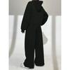 Women's Hoodie and Pants Two Piece Set with Printed Design for Autumn and Winter Wear Paired with Comfortable Hoodies and Wide Leg Pants