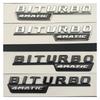 Yzw6688 3D ABS Chrome Black Car Rear Trunk Badge Sticker Logo GLC 43 BITURBO