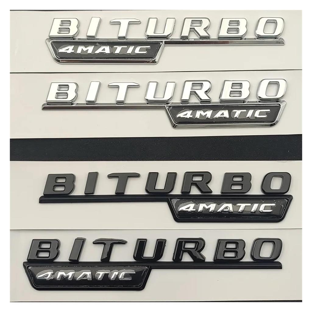 Yzw6688 3D ABS Chrome Black Car Rear Trunk Badge Sticker Logo GLC 43 BITURBO