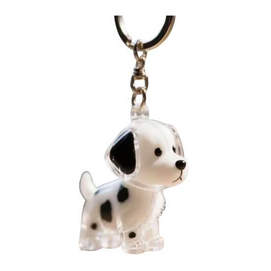 Pet Hair Collector Keychain Transparent Souvenir Capsule Waterproof Design Dog Hair Memorial Keychain