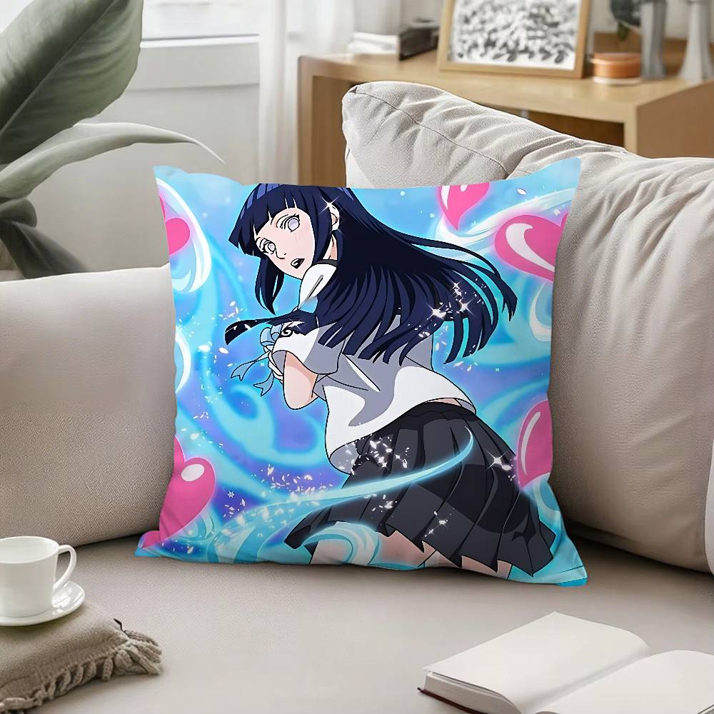 Cute H-Hinata Hyuga Pillow Case Sofa And Living Room Decorative Cushion Covers Dust-proof And Mite-proof Invisible Zipper