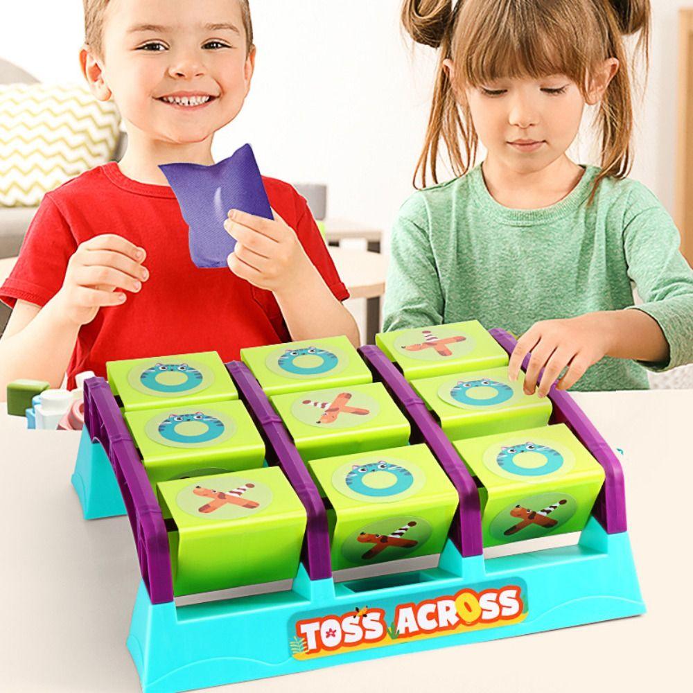 Flip Tic Tac Toe Throwing Game Plastic Tictactoe Tossing Game  Kids Children