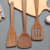 Wooden Nonstick pan Meat Kitchen Tools Mixing Spoon Soup Scoop Ladle Cooking Shovel Rice Spatula