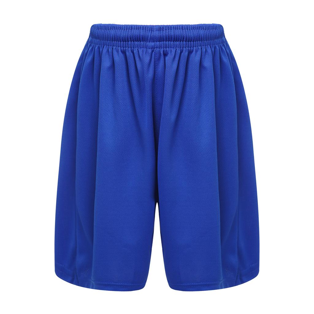 Kids Boys Sports Shorts Drawstring Elastic Waistband Solid Color Quick Dry Trunks for Football Basketball Training