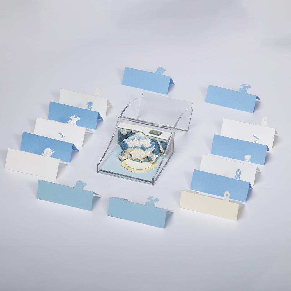 Hot Sale 3D Spacecraft Interstellar Voyage Memo Note Pad Loose Leaf FeatureSpaceship Exploration Theme Sticky Notes
