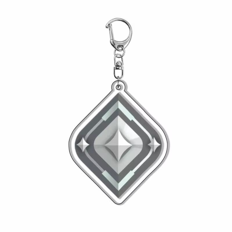 Jeu Valorant Anime Chaîne Acrylique Mignon Llaveros Chaîne Badge Dessin Animé Cosplay Pendentif Cadeaux pour Fans Accessoires Bijoux Merch 6 cm gray