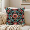 Baroque Scroll Flower Pattern Pillow Case Organic Short Plush Cushion Covers Breathable Washable WrinkleResistant