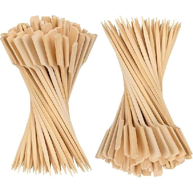 3.5 Inch Bamboo Skewers, 300 PCS Bamboo Paddle Wood Picks, Toothpicks for Appetizers, Cocktail Picks for Drinks, Food Picks, BBQ, Sandwich, Barbecue