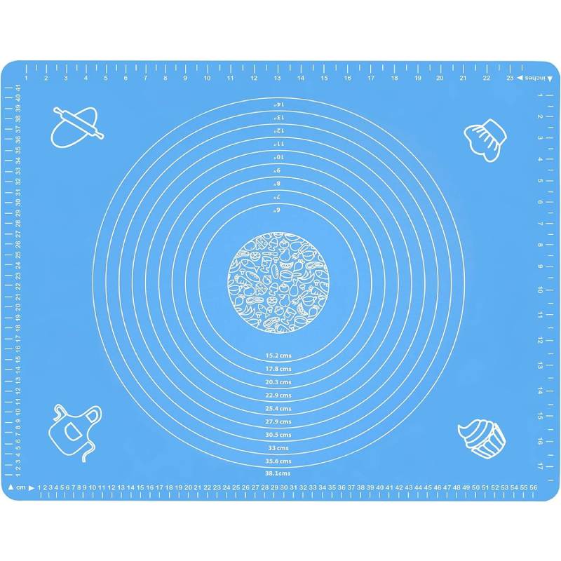 

Мат для выпечки антипригарный силиконовый для замешивания теста и раскатывания мастики для торта Blue