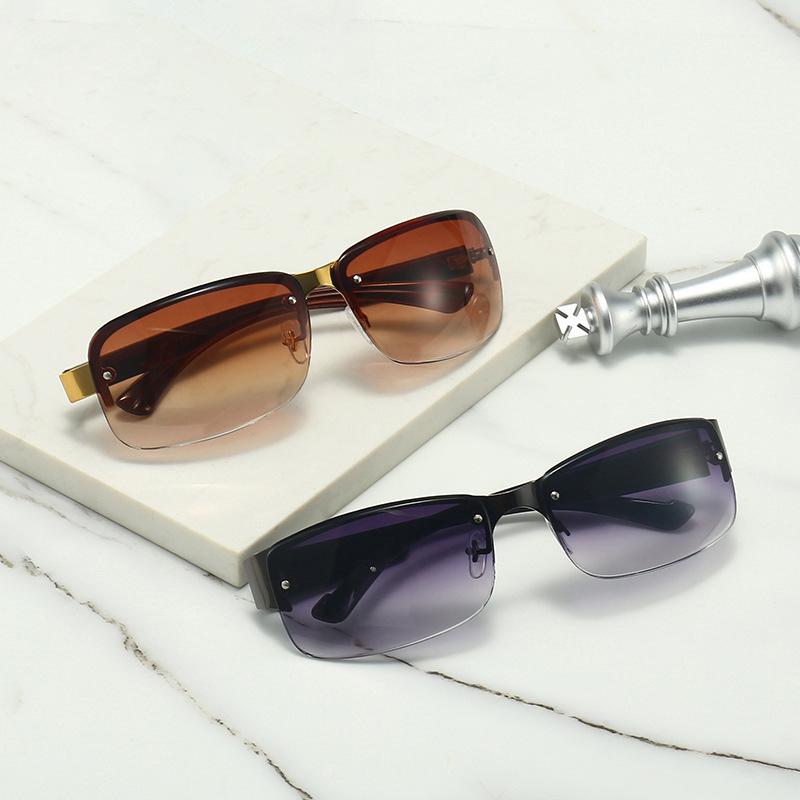 Fashion Half Frame Sunvisors Eyewear Vintage Women Outdoor Sports Sun Glasses Men Cycling Driving Sunglasses UV400 Oculos De Sol