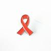 Alloy drip love red ribbon logo brooch AIDS badge HIV international symbol Public welfare activity promotion label