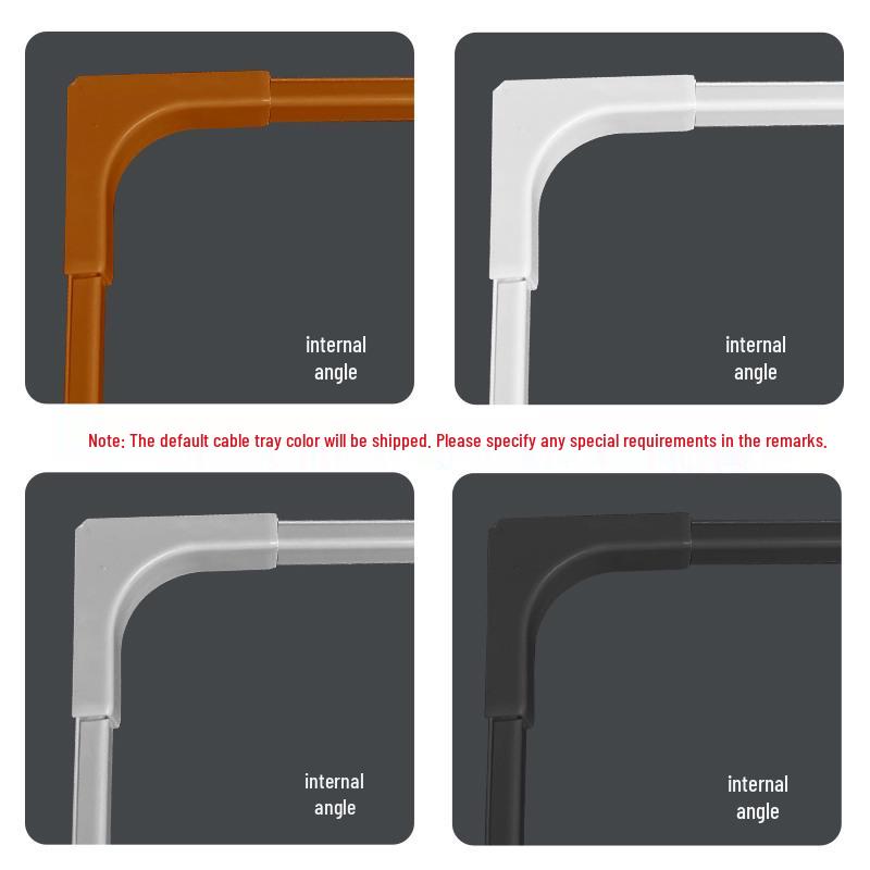 Gray Surface-Mounted PVC Wiring Raceway Cover Organizer