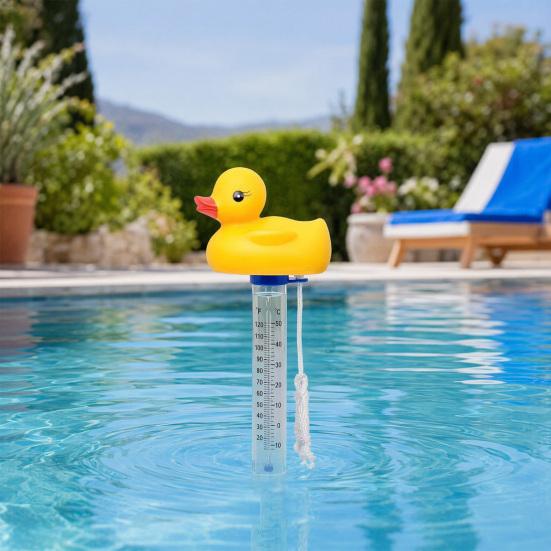 Yousheng Swimming Pool Floating Thermometer, Flamingo Turtle Duck Goldfish Shark Water Temperature Gauge, Easy Read Bathtub Hot Tub Temperature