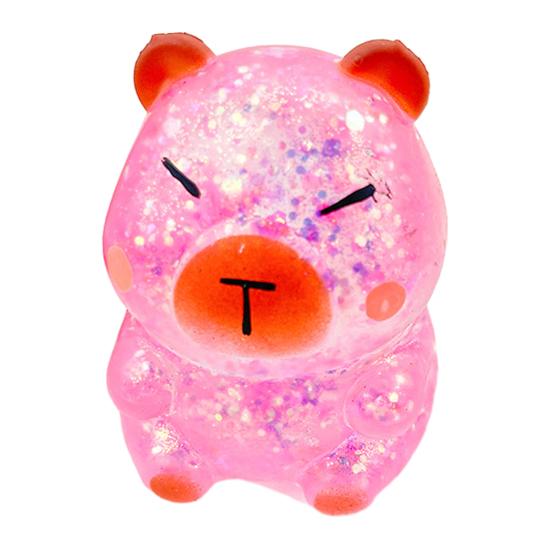 Glitter Cartoon Animal Sensory Fidget Toy for Adults Kids Cute Pig Duck Turtle Squeeze Toy for Stress Relief Easter Basket