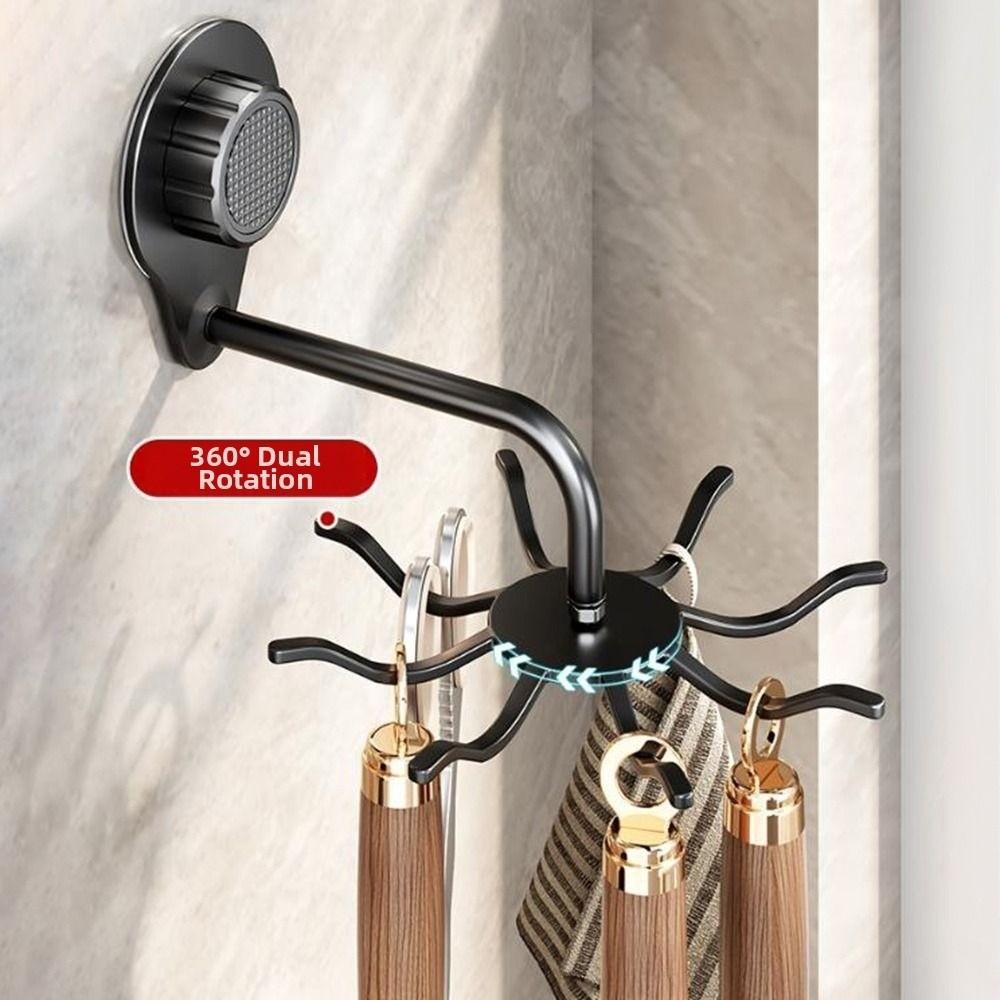 Wall Mounted/Freestanding Spatula Storage Rack 8 Hooks Pot Shovel Rack  for Kitchen
