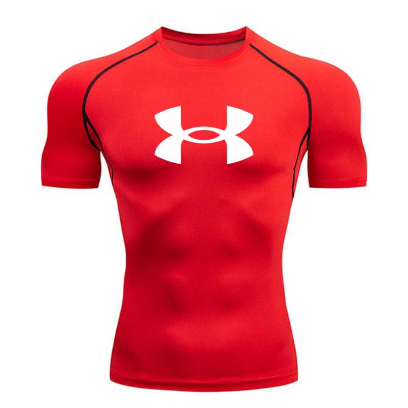 Men's Quick Dry Compression Athletic Tight T-shirt, Breathab