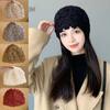 Handwoven Crochet Pullover Hat Retro Basin Hat Sweet Knitted Beanie Cap  Women