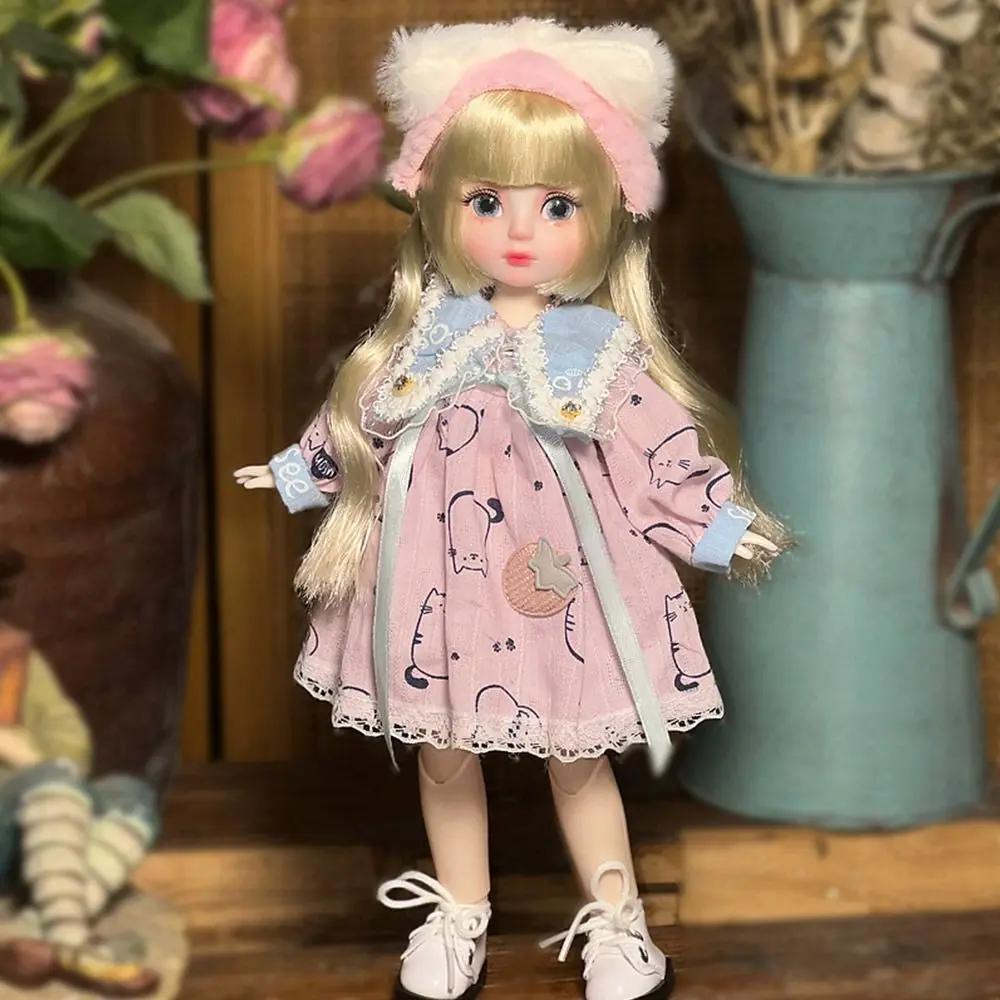 Muñeca BJD Bonita de 30 cm 1/6 Muñecas SD Muñeca Articulada Juguetes DIY con Ropa Atuendo Zapatos Peluca Cabello Maquillaje para Niñas Niños Niños