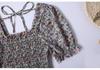 French Design Floral Short-Sleeved Summer Dress for Women