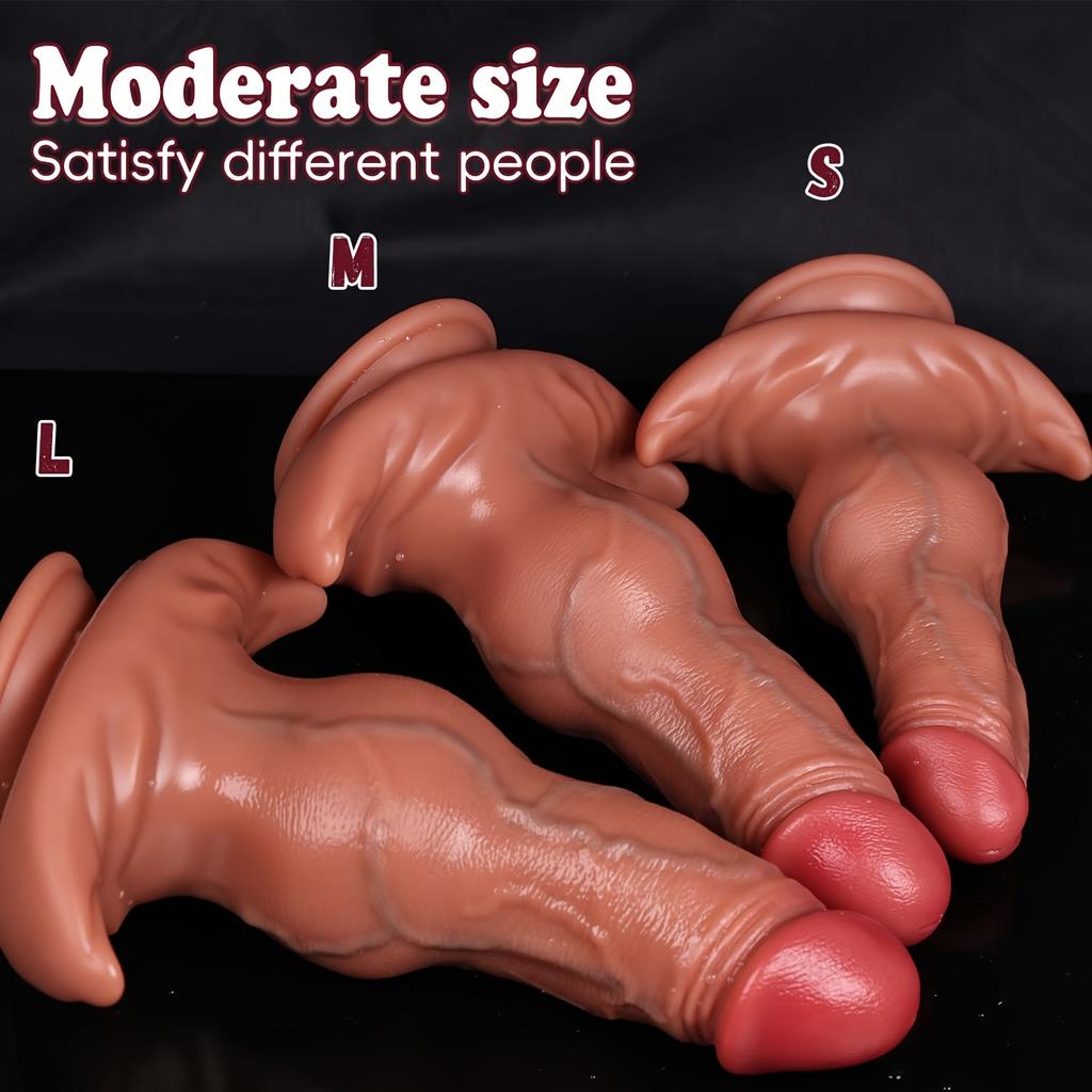 Realistic Knot Silicone Butt Plug, Large Thick Soft Anal Plug with Anchor Base, Flexible Knotted Design,Premium Silicone Adult Toy, Discreet Packaging