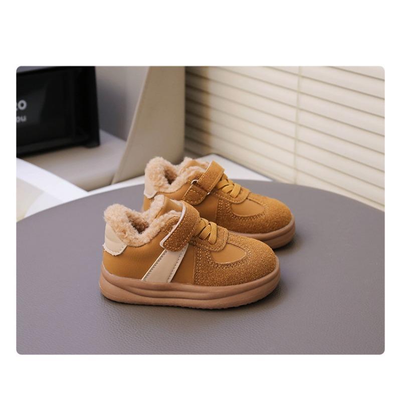 Children's Winter Boots Boys' & Girls' Fleece-Lined Warm Shoes with Shearling, Casual Kids Shoes for Baby Baby Shoes