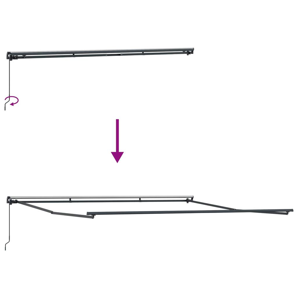 Retractable Awning Multicolor 450 X 350 Cm
