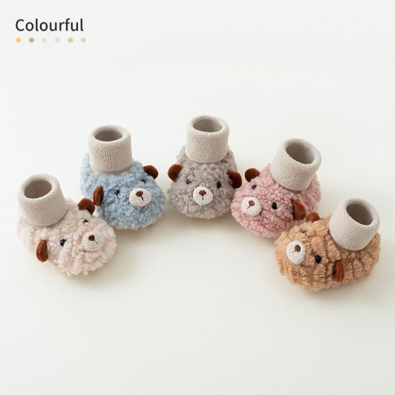 Autumn and Winter Baby Shoes Toddler Shoes Non-slip Soft Sole Shoes Socks Indoor Baby Shoes Cartoon Cotton Shoes