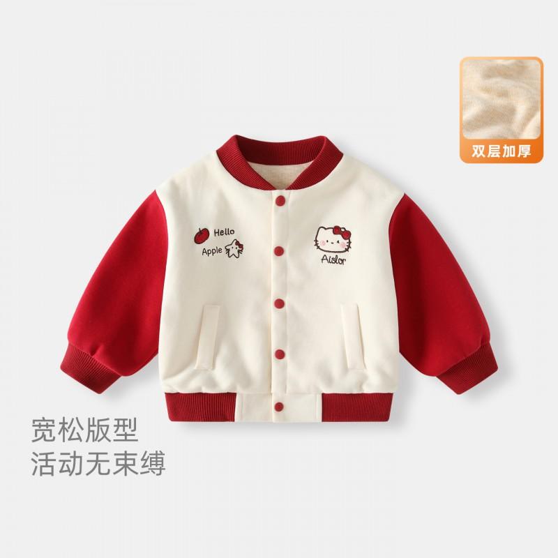 Girls Jacket 2026 Toddler Cotton Soft Fleece Outerwear 1-3 Years Old Baby Casual Open Front Cardigan