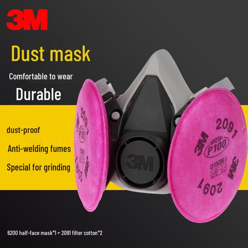 3M 6200 Half Facepiece Respirator Kit with 2091CN Filters