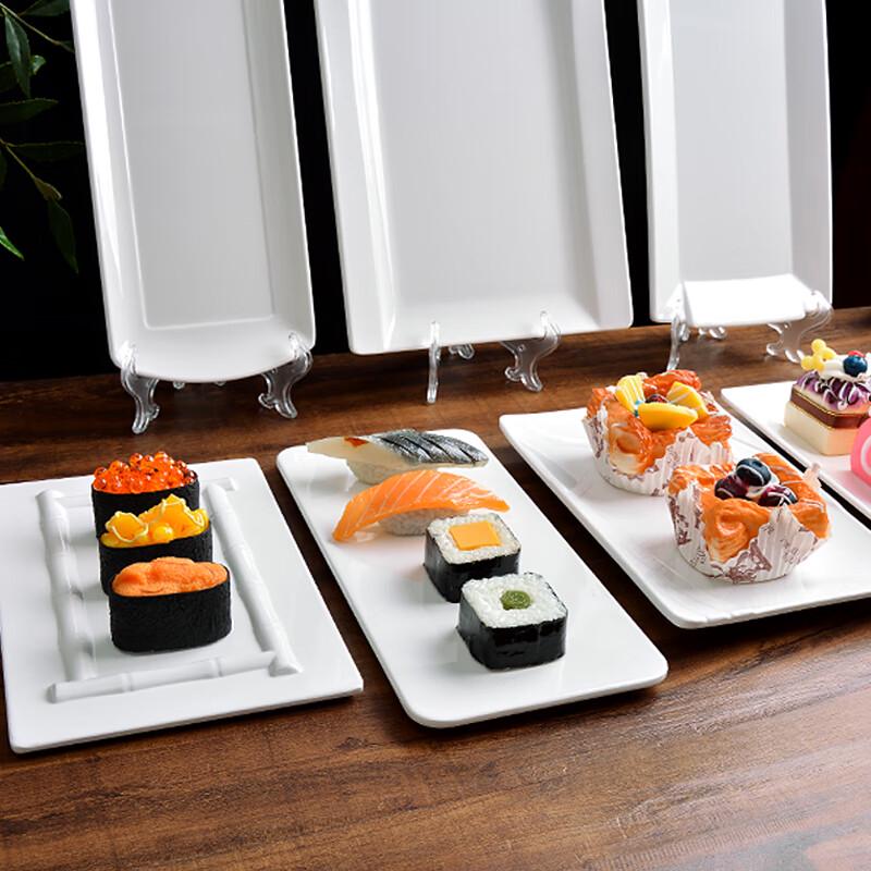 Huihuang Biały Melaminowy Półmisek do Sushi i BBQ